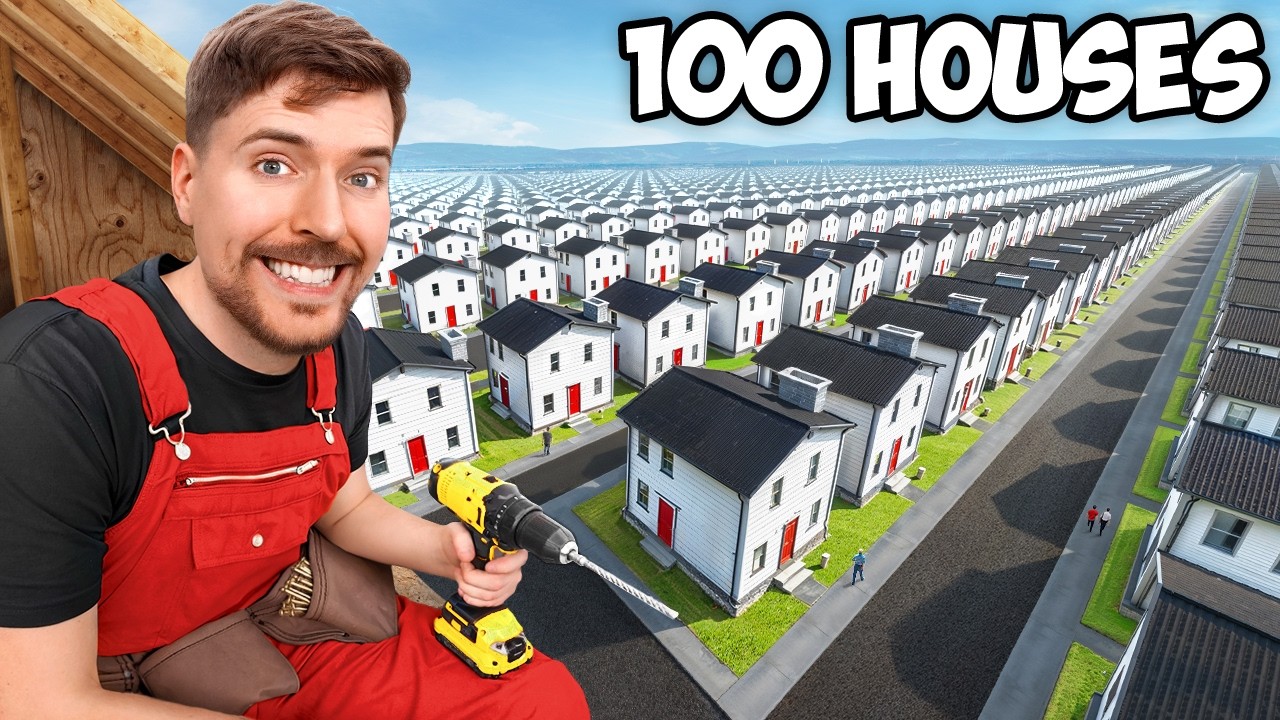 MrBeast’s Jaw-Dropping Giveaway: Watch Him Build and Gift 100 Homes – The Reactions Will Shock You!