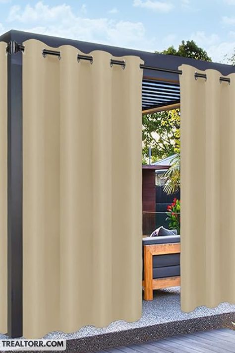 2. UV-Blocking Outdoor Curtains