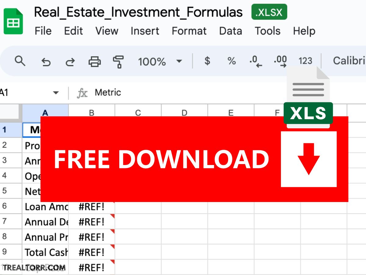 Real Estate Investment Formula And FREE Excel