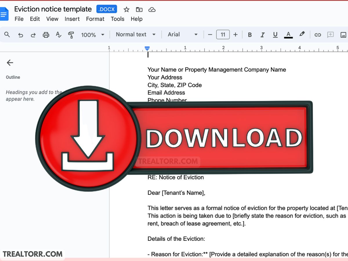 Eviction notice template