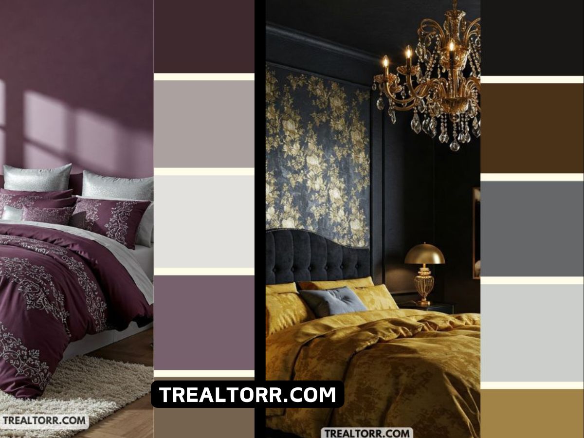 Deep winter color palette yellow and blue modern home decor