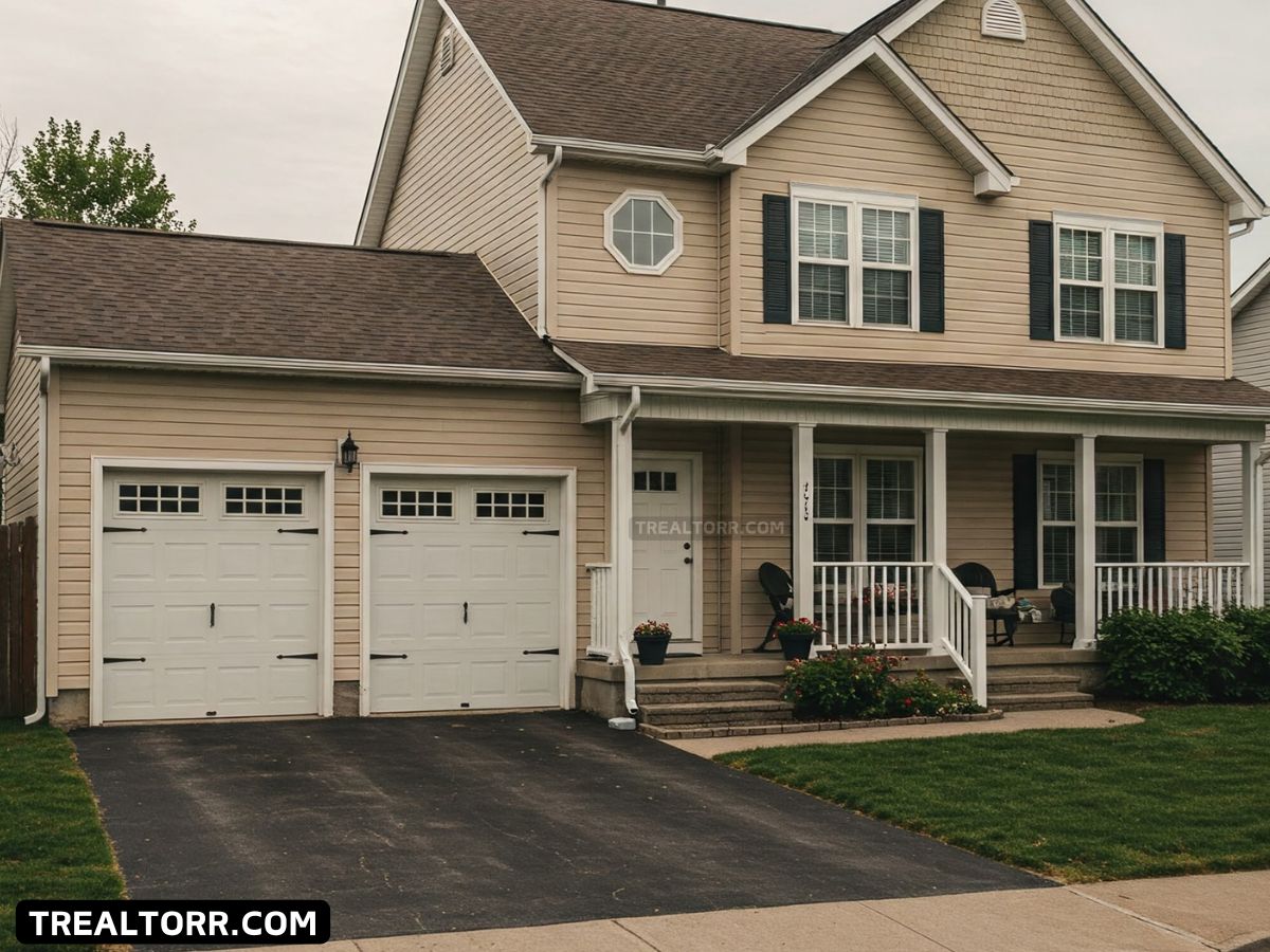 HOUSE IN USA IN A CLOUDY DAY