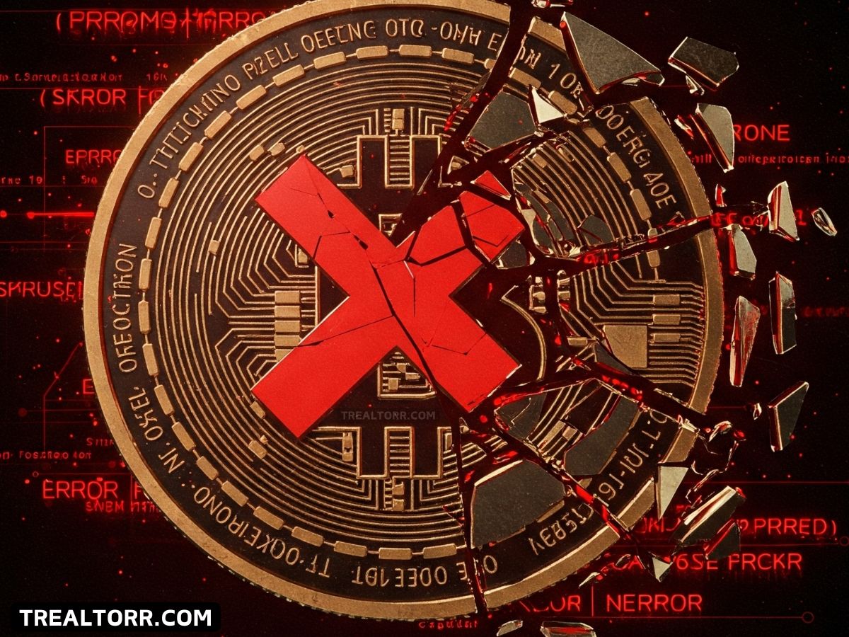 What happens if a crypto transaction fails during a real estate purchase?