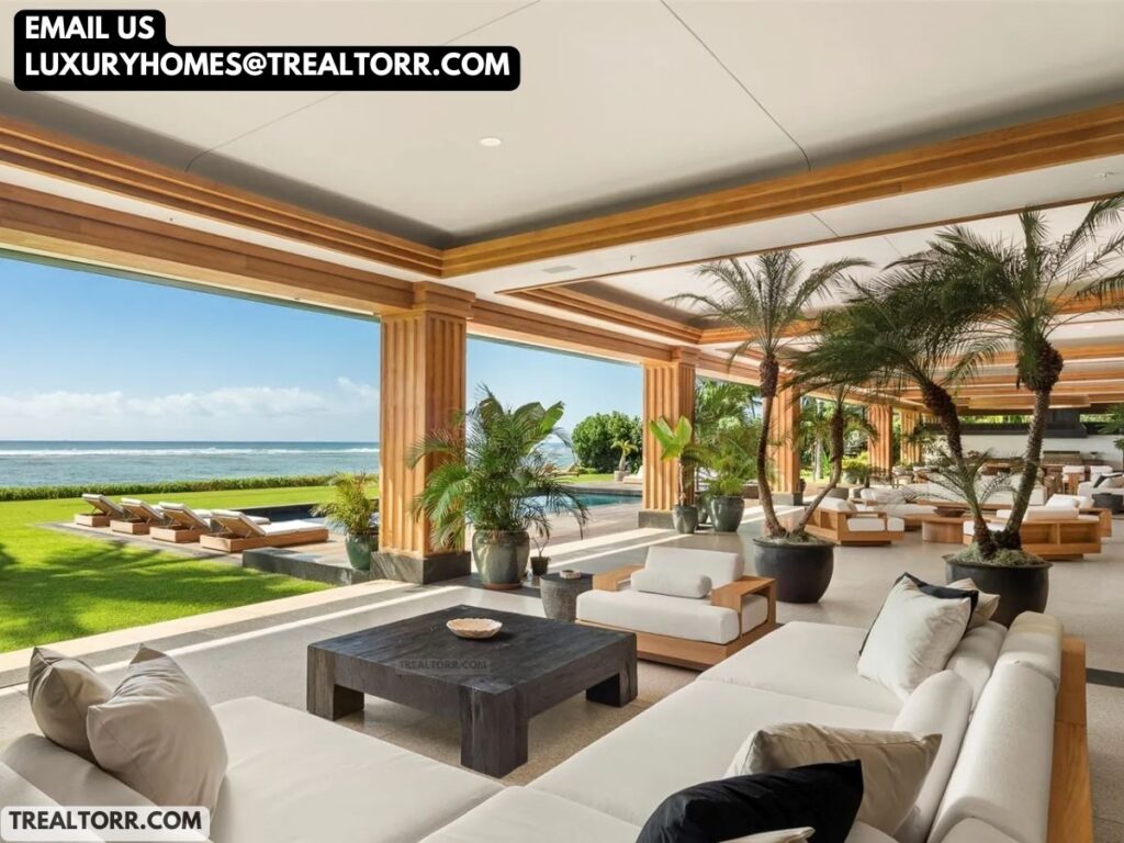This Hawaiian Mansion Is Basically a Private Resort and hawaii luxury home living room sofa decor